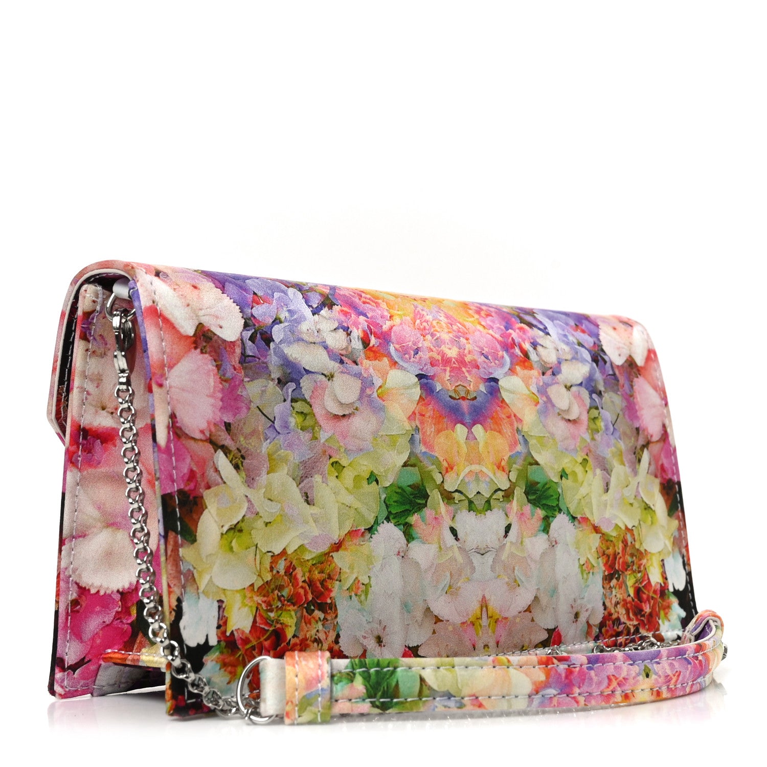Christian Louboutin Crepe Satin Blooming Loubi54 Crossbody Clutch Multicolor 3 of 9