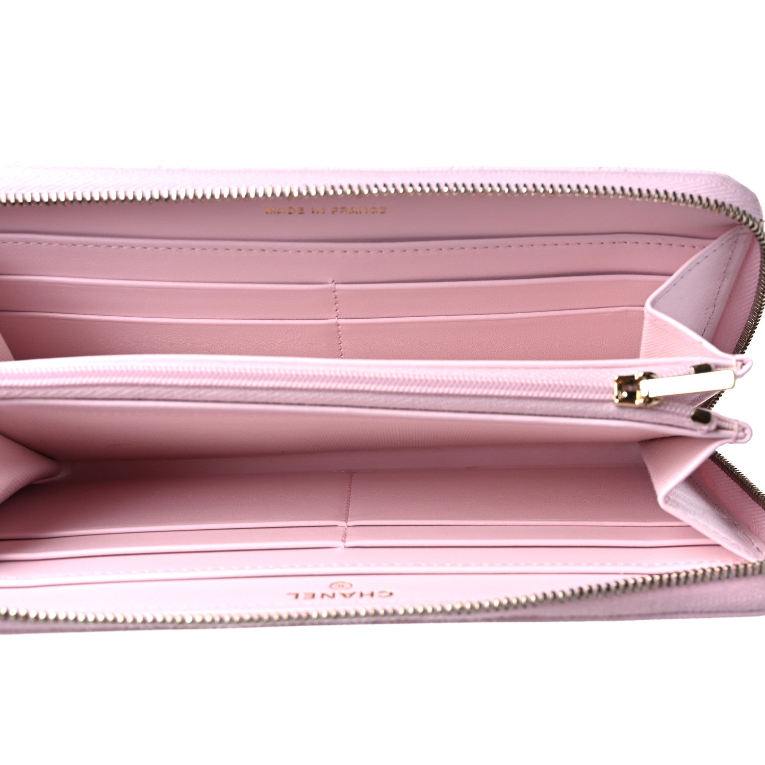 Chanel Caviar Quilted Large Gusset Zip Around Wallet Light Pink 5 of 11