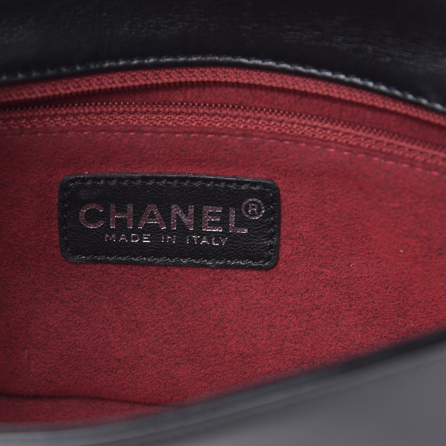 Patent Chocolate Bar Quilted CC Flap Black
