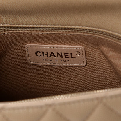 Chanel Caviar Lizard Embossed Quilted Small Coco Handle Flap Beige 8 of 12