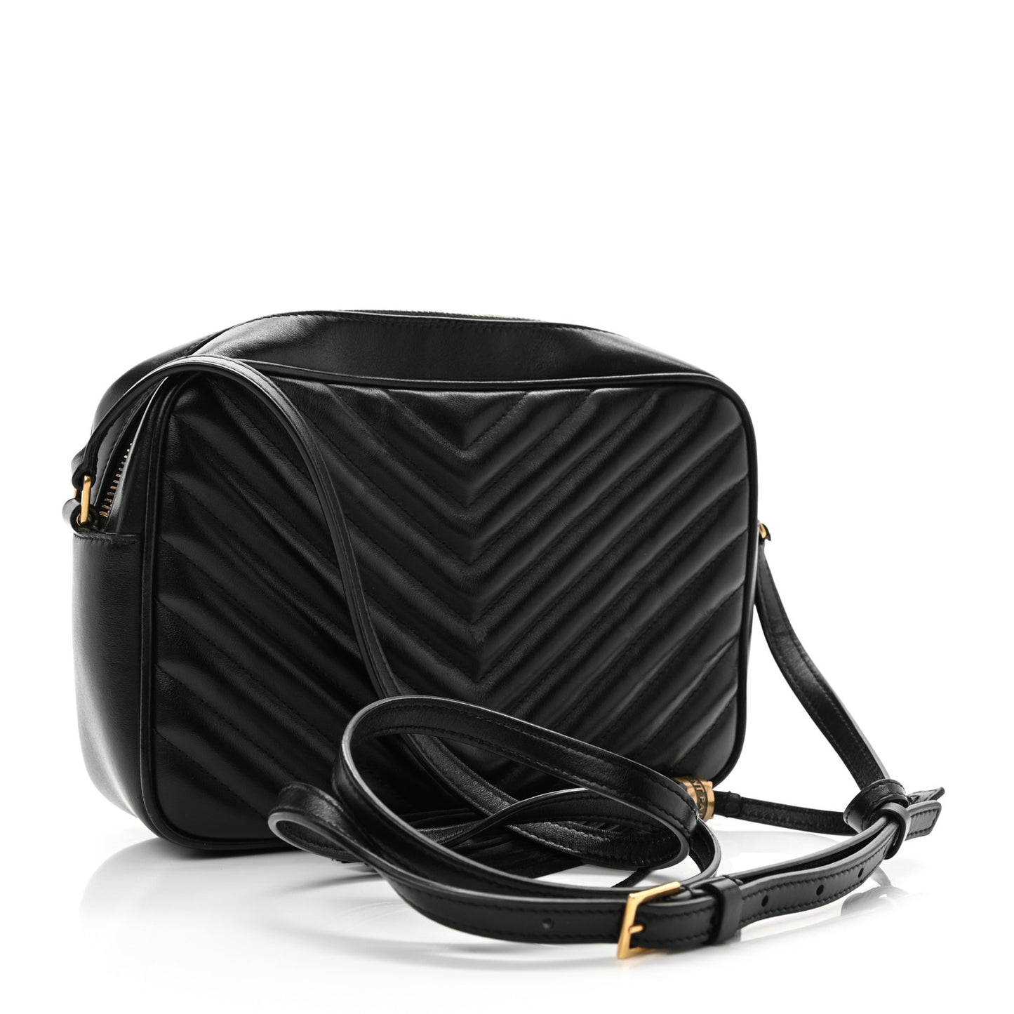 Calfskin Matelasse Monogram Lou Camera Bag Black