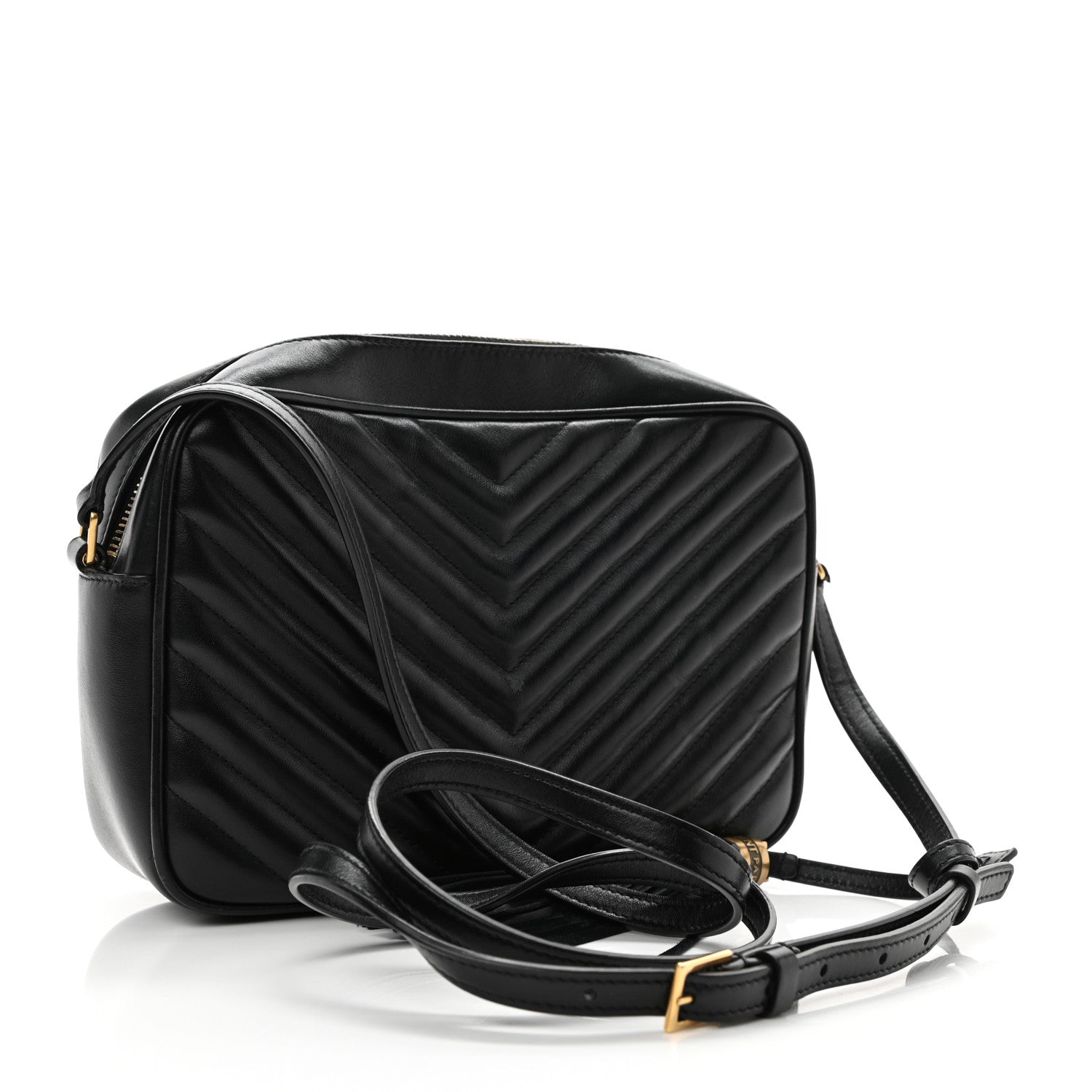 Saint Laurent Calfskin Matelasse Monogram Lou Camera Bag Black 5 of 21