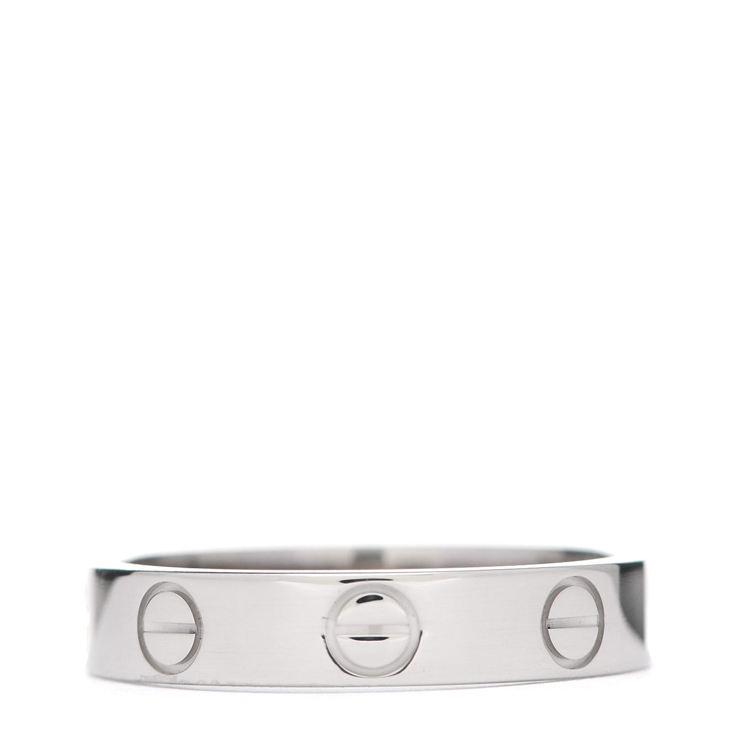 18K White Gold 3.5mm LOVE Wedding Band Ring 49 4.75