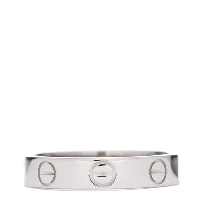 Cartier 18K White Gold 3.5mm LOVE Wedding Band Ring 49 4.75 3 of 4