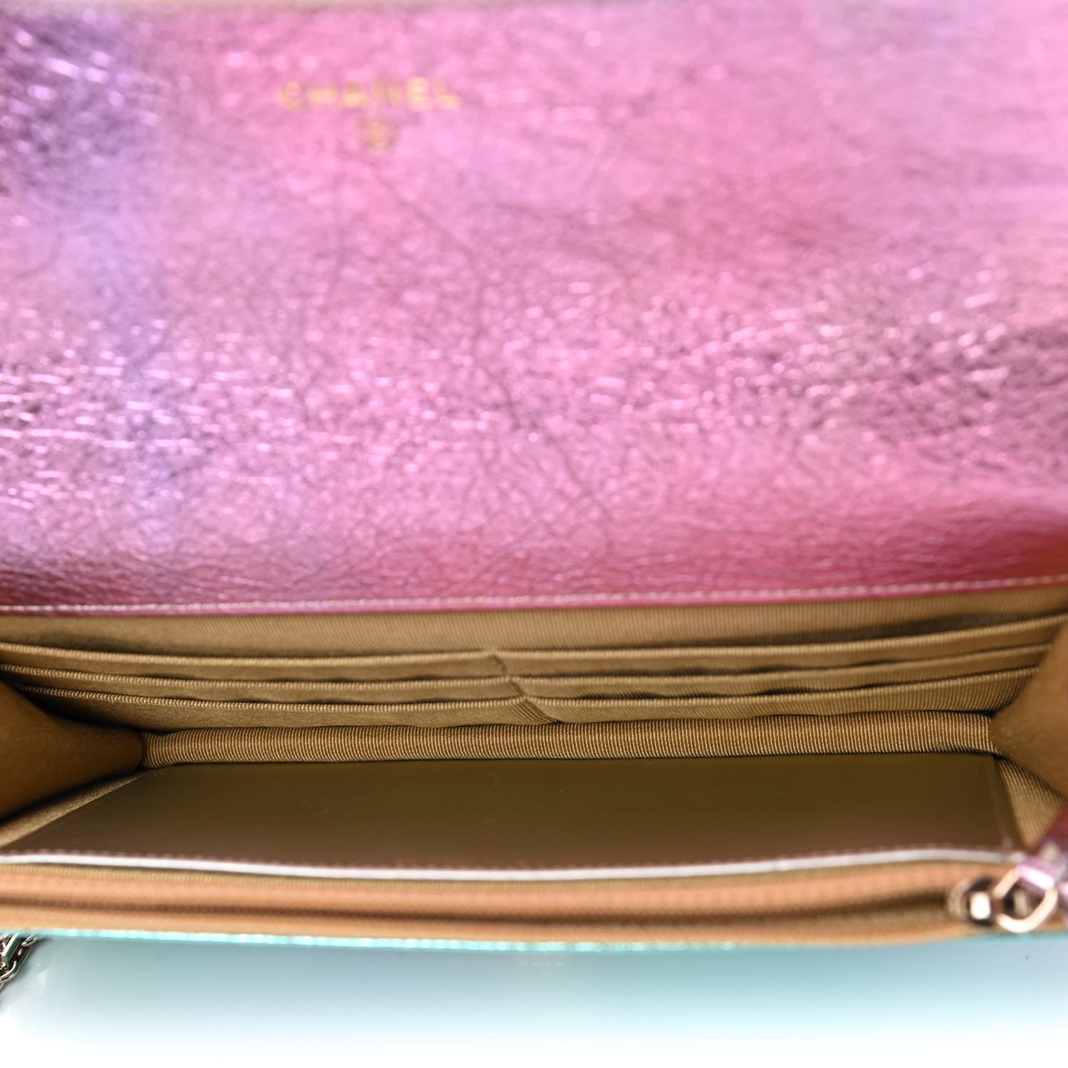 Chanel Metallic Goatskin Quilted 2.55 Reissue Wallet on Chain WOC Multicolor 4 of 4