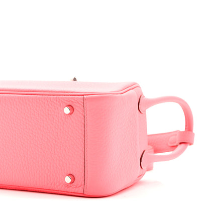 Hermes Taurillon Clemence Mini Lindy 20 Rose Azalee 9 of 10