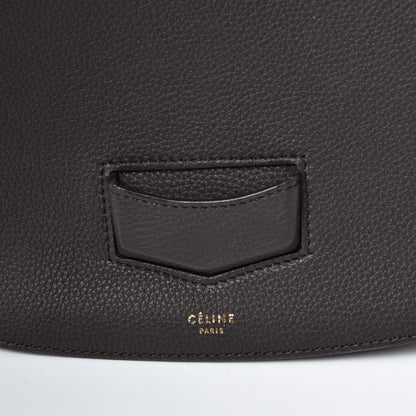 Celine Grained Calfskin Medium Trotteur Dark Taupe 8 of 10