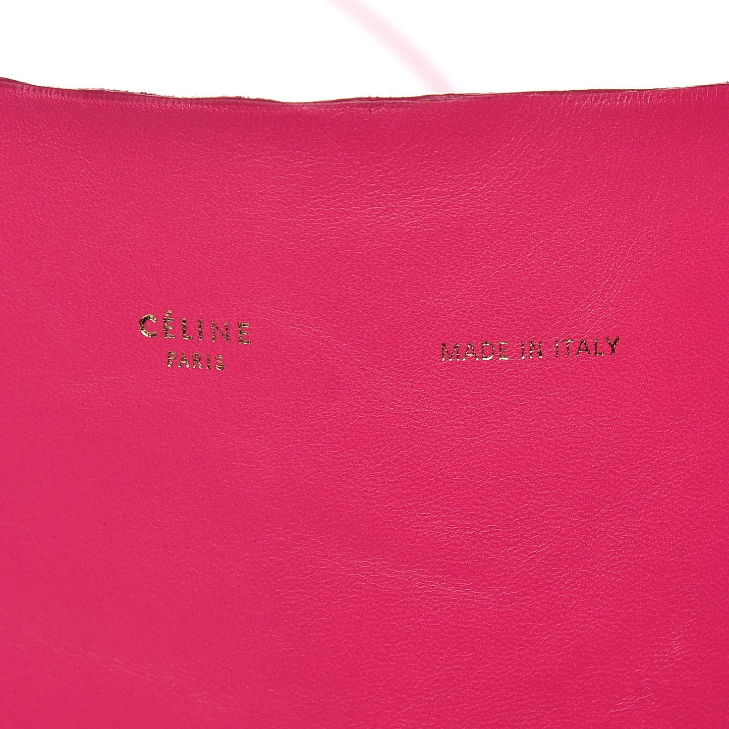 Lambskin Horizontal Bi-Color Cabas Fluo Pink Fluo Orange