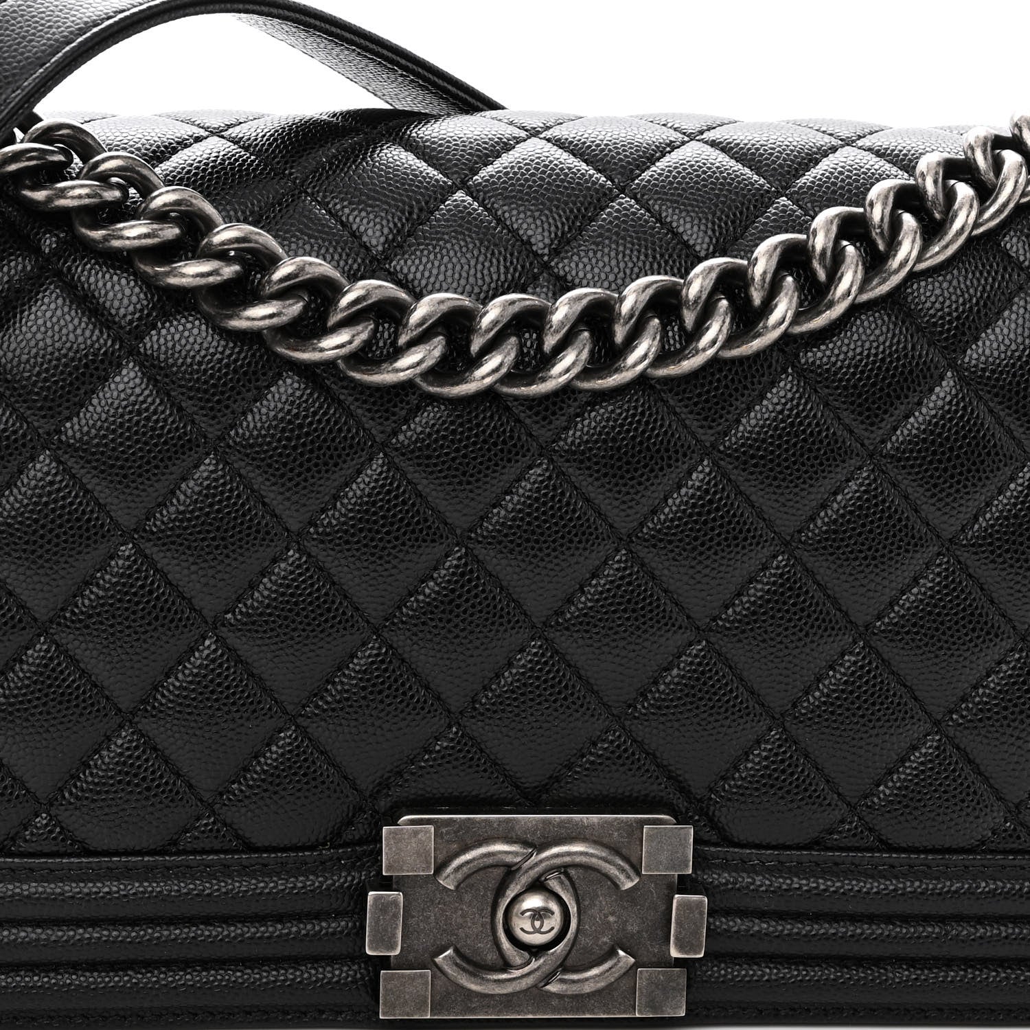 Chanel Caviar Quilted Medium Boy Flap Black 8 of 10