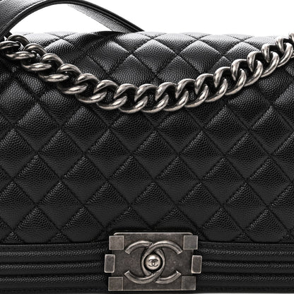 Chanel Caviar Quilted Medium Boy Flap Black 8 of 10