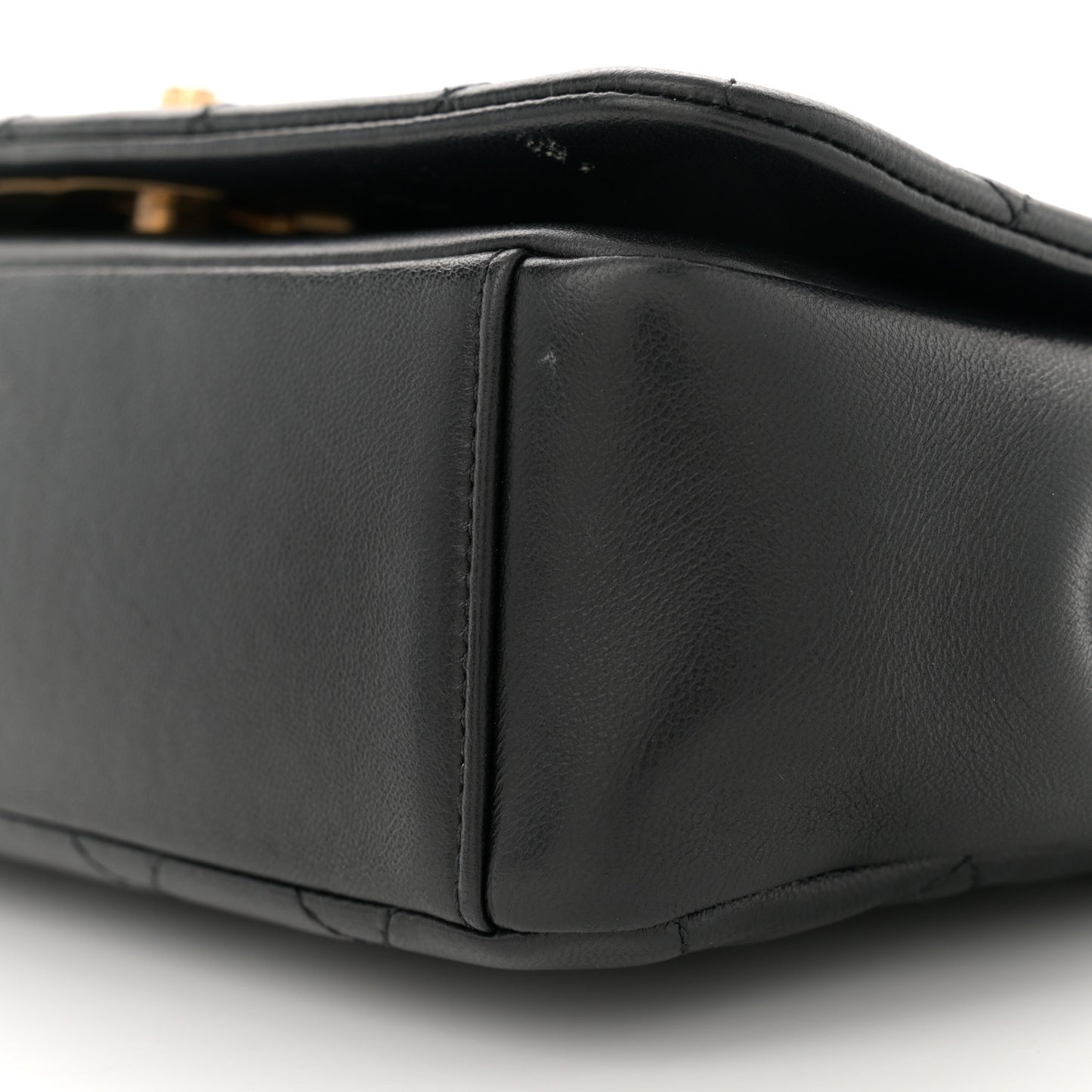 Lambskin Quilted Chain To Chain Flap Black