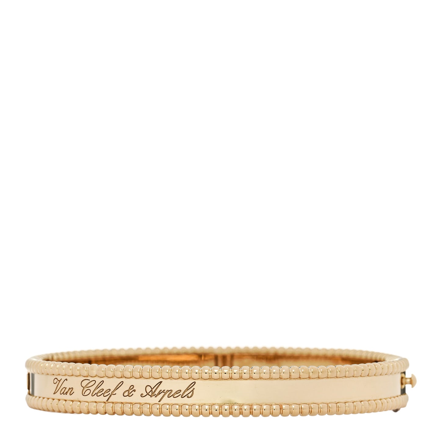 18K Yellow Gold Perlee Signature Bangle Bracelet M