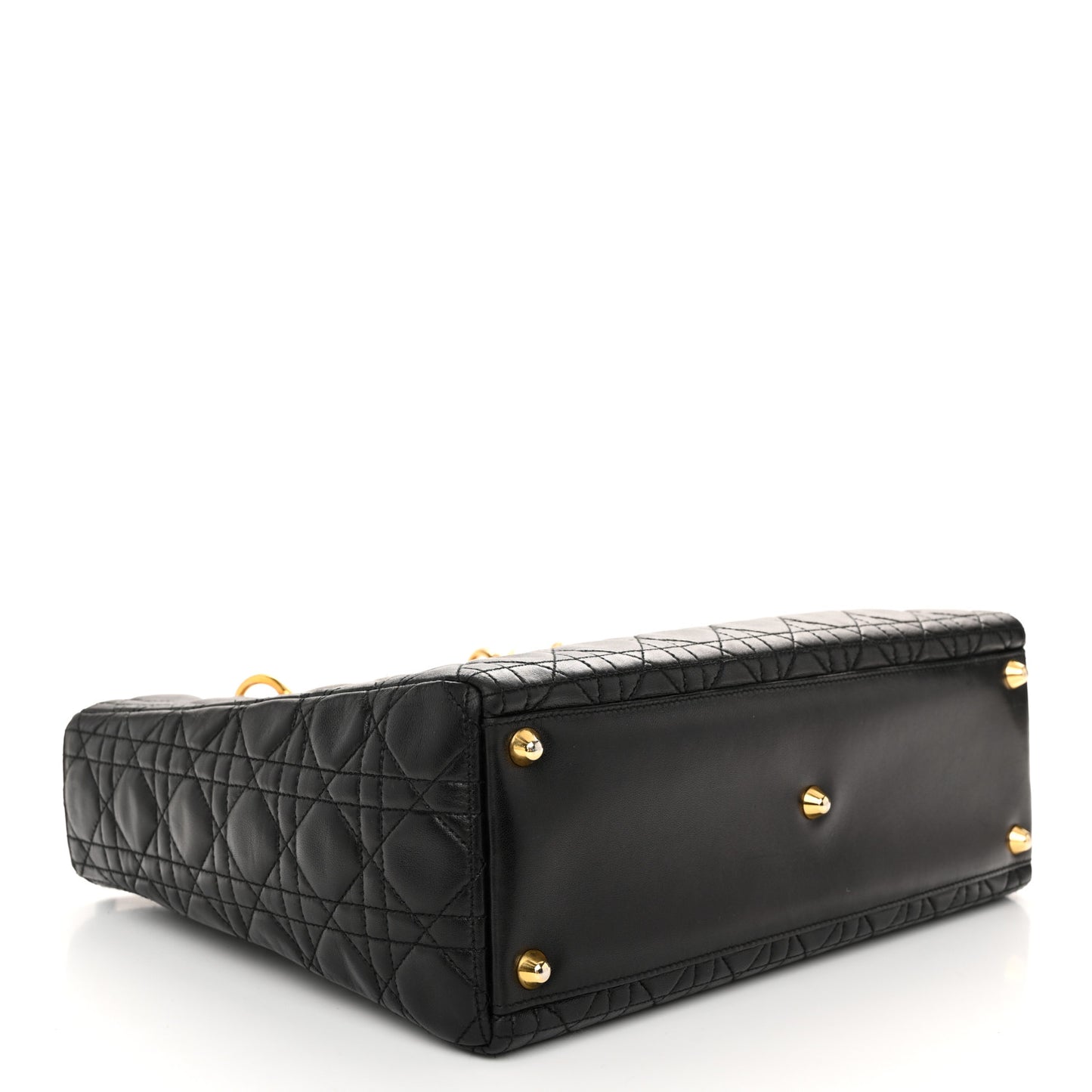 Lambskin Cannage Large Lady Dior Black
