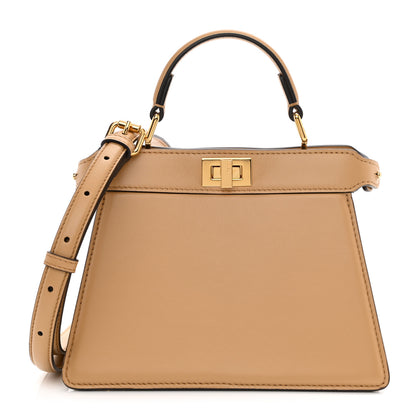 Fendi Shiny Nappa Petite Peekaboo I SEE U Satchel Miele Scuro 1 of 15