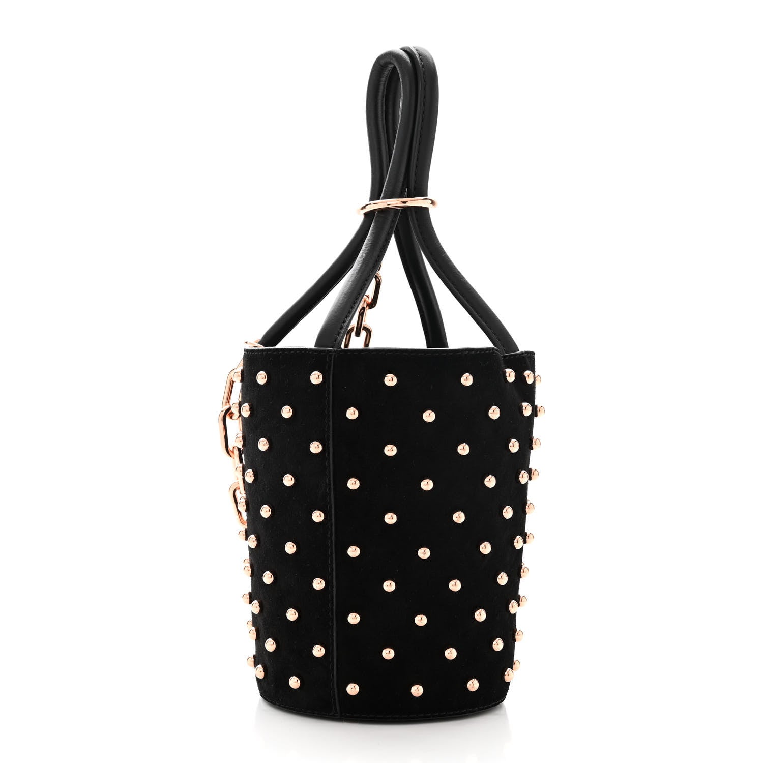 Alexander Wang Suede Calfskin Mini Roxy Bucket Bag Black 3 of 11