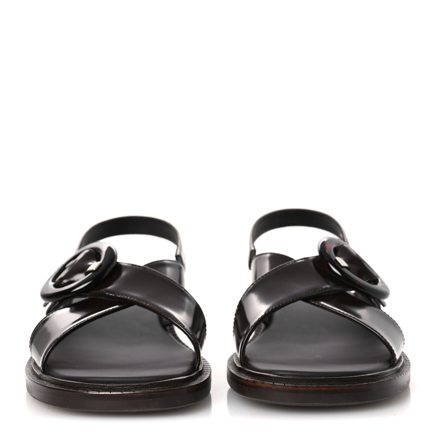 Spazzolato Fume Re-Edition 1996 Buckle Sandals 41 Bruciato