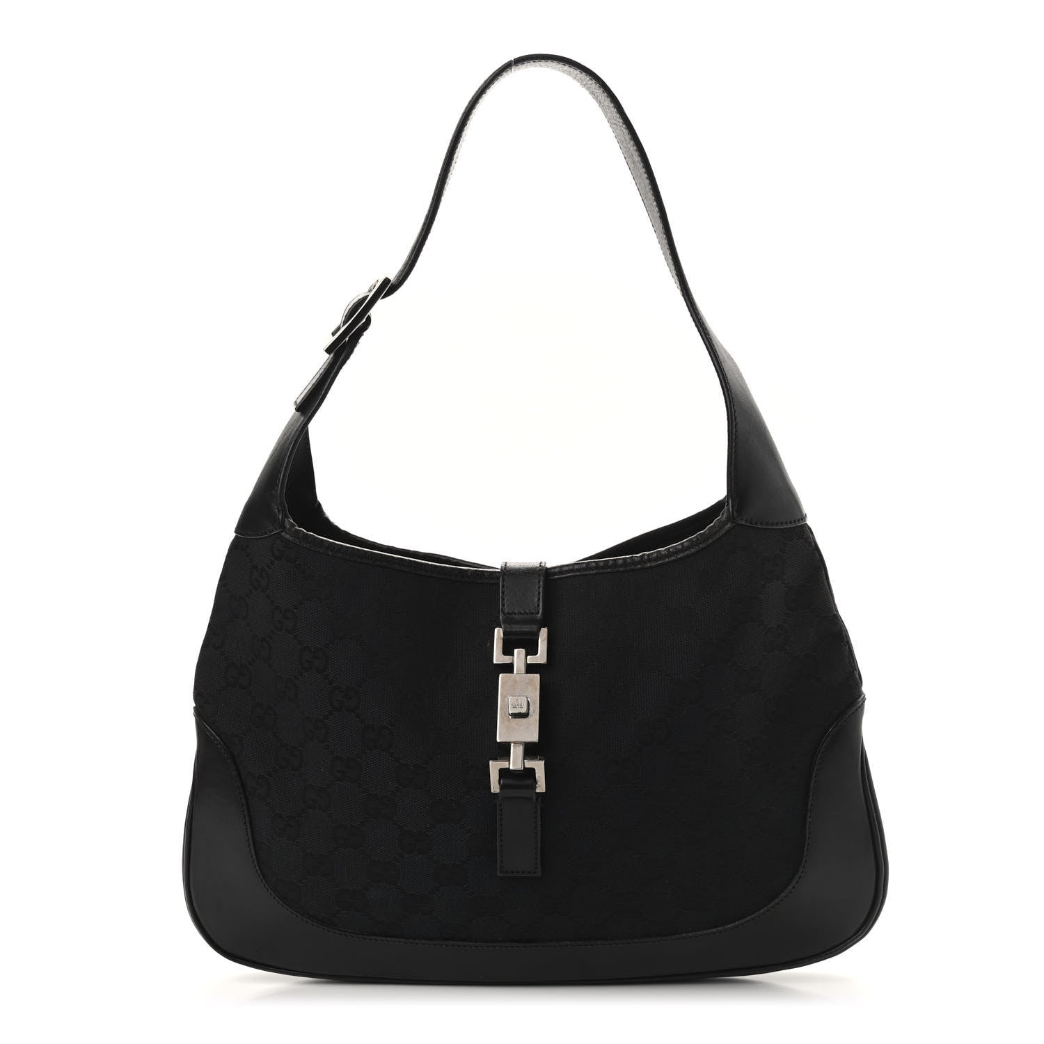 Gucci Monogram Small Jackie O Hobo Black 1 of 12