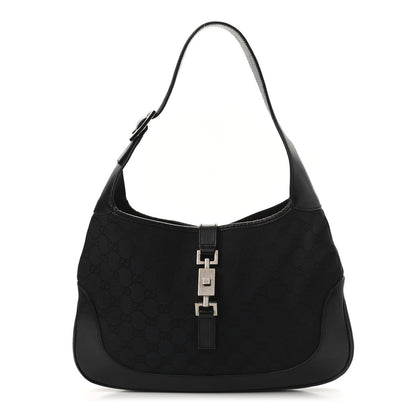 Gucci Monogram Small Jackie O Hobo Black 1 of 12