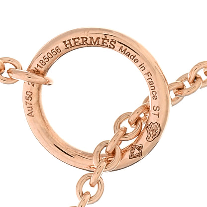Hermes 18K Rose Gold Diamond TPM Vertige Coeur Necklace ST 4 of 5