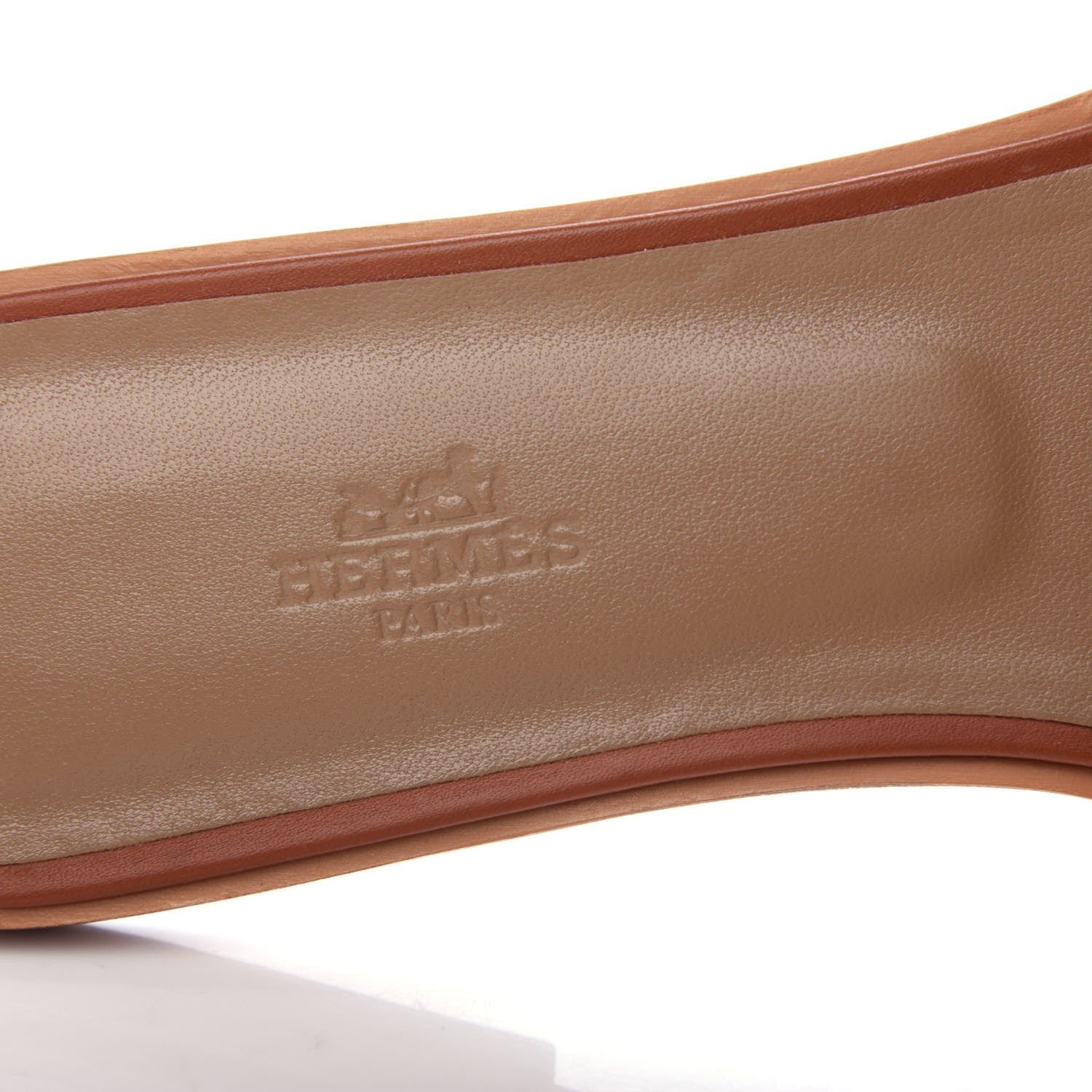 Hermes Box Calfskin Oran Sandals 40.5 Gold 8 of 11