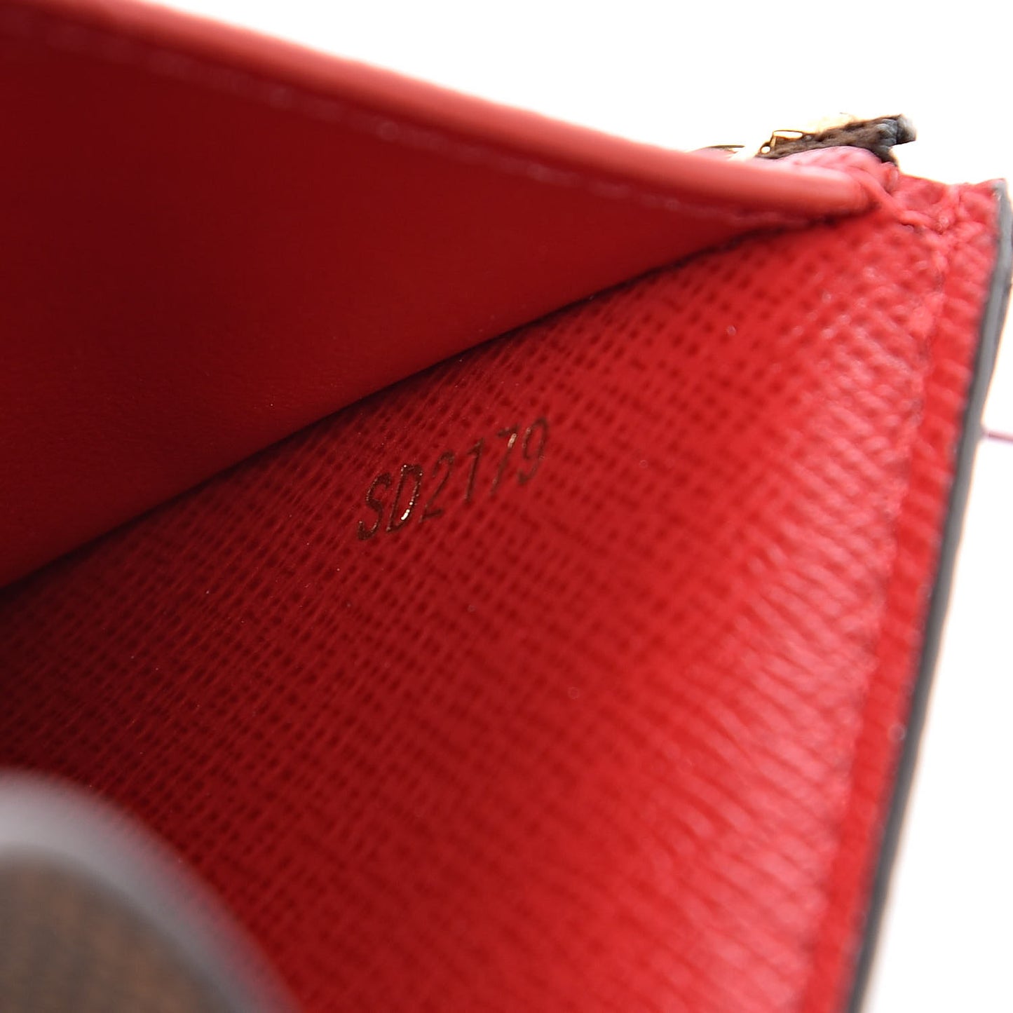 Damier Ebene Victorine Wallet Red