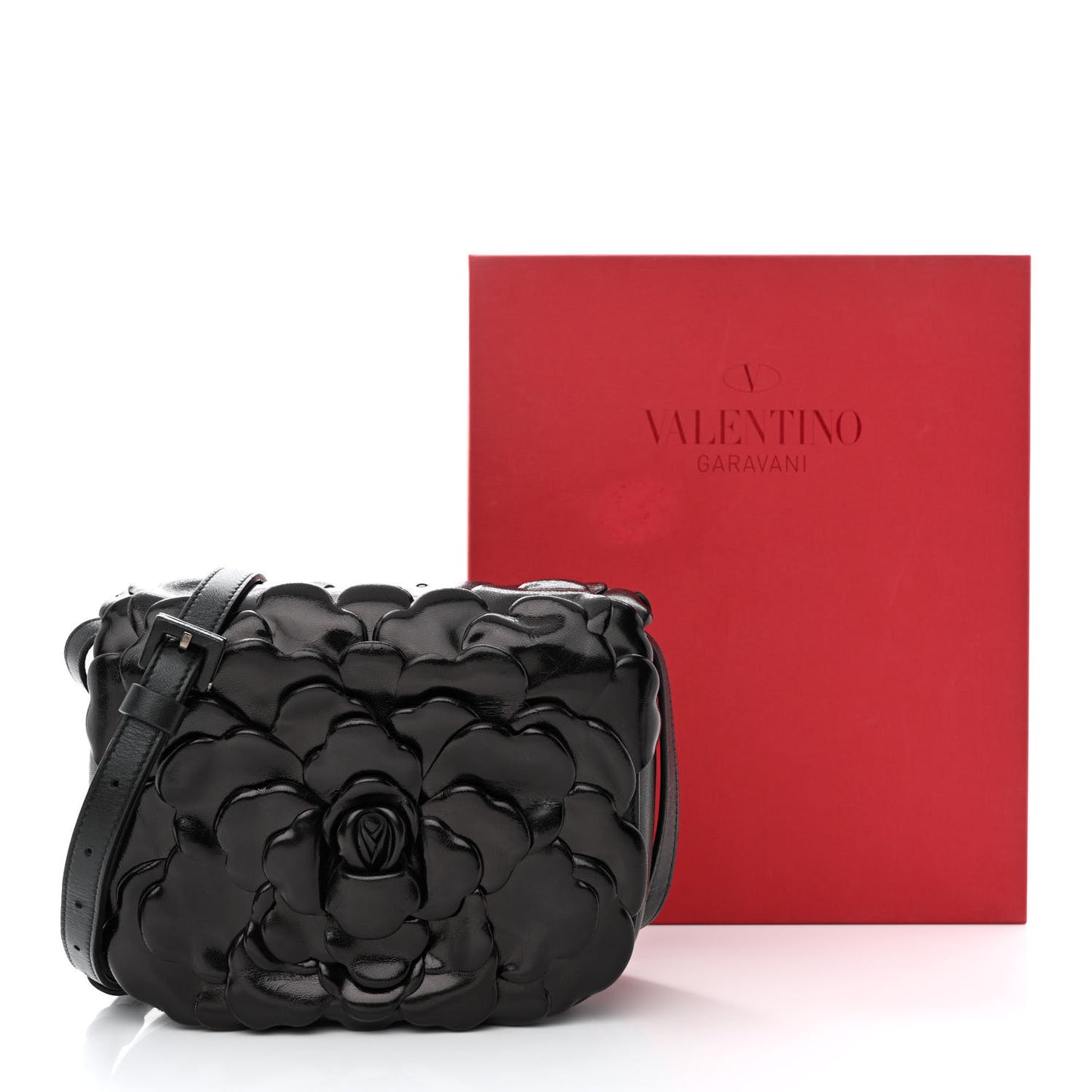 Nappa Atelier 03 Rose Edition Small Flap Crossbody Bag Black