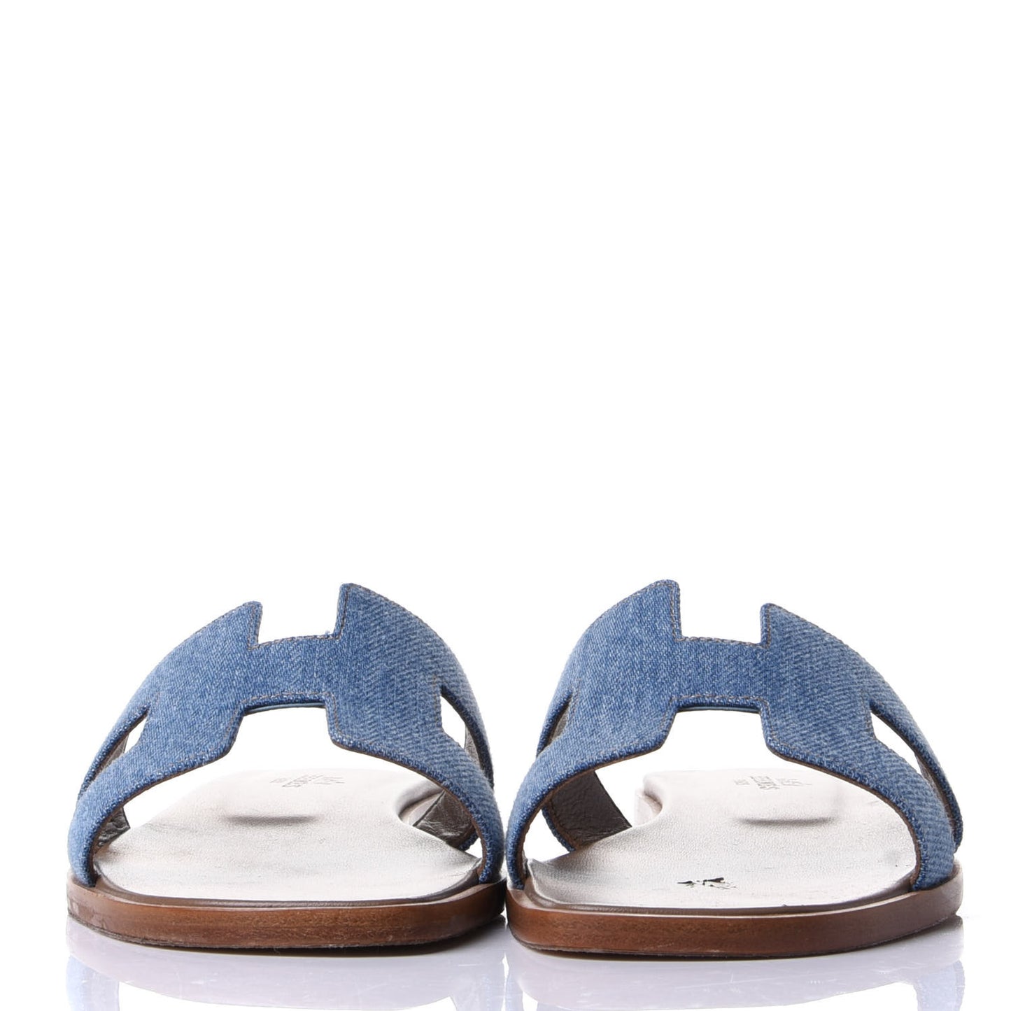 Denim Canvas Oran Sandals 35.5 Bleu Clair