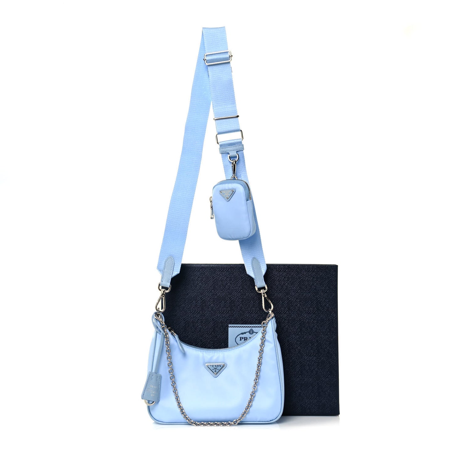 Re-Nylon Saffiano Re-Edition 2005 Shoulder Bag Celeste