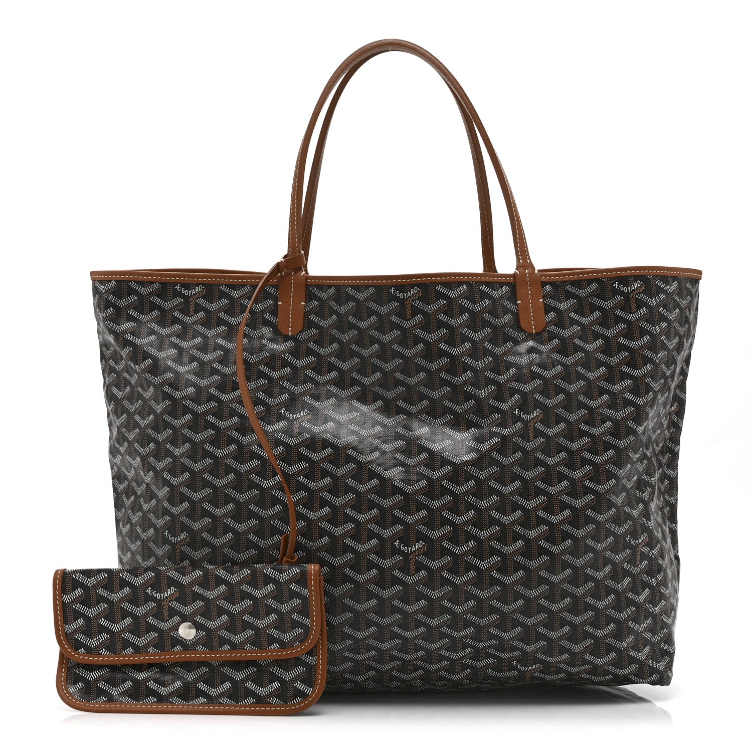 Goyard トートバッグ ブラウン・ブラック Goyard Goyardine Saint Louis GM Black Gold 1860519 – FASHIONPHILE