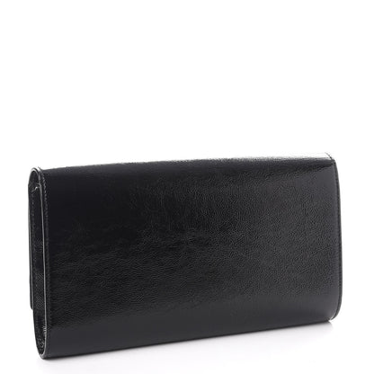 Saint Laurent Textured Patent Monogram Large Belle De Jour Clutch Black 3 of 7