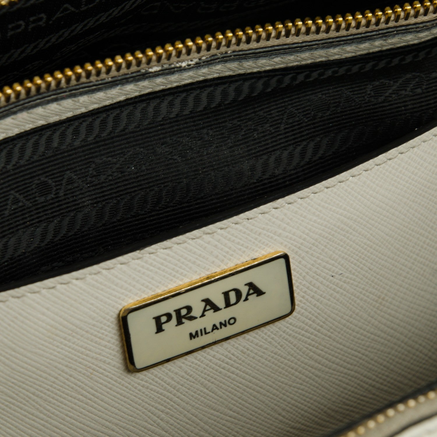 Prada Saffiano Lux Colorblock Medium Galleria Double Zip Tote Black Talco 8 of 8