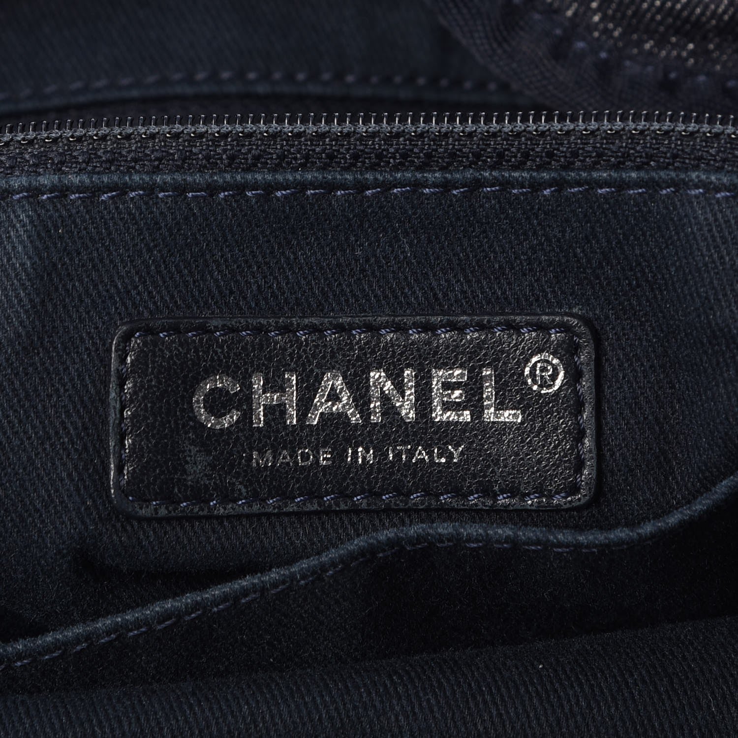 Chanel Denim Large Deauville Tote Dark Blue 7 of 10