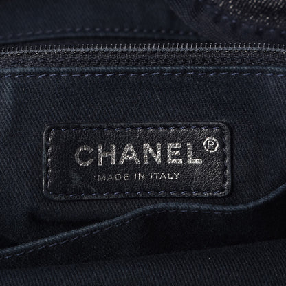 Chanel Denim Large Deauville Tote Dark Blue 7 of 10