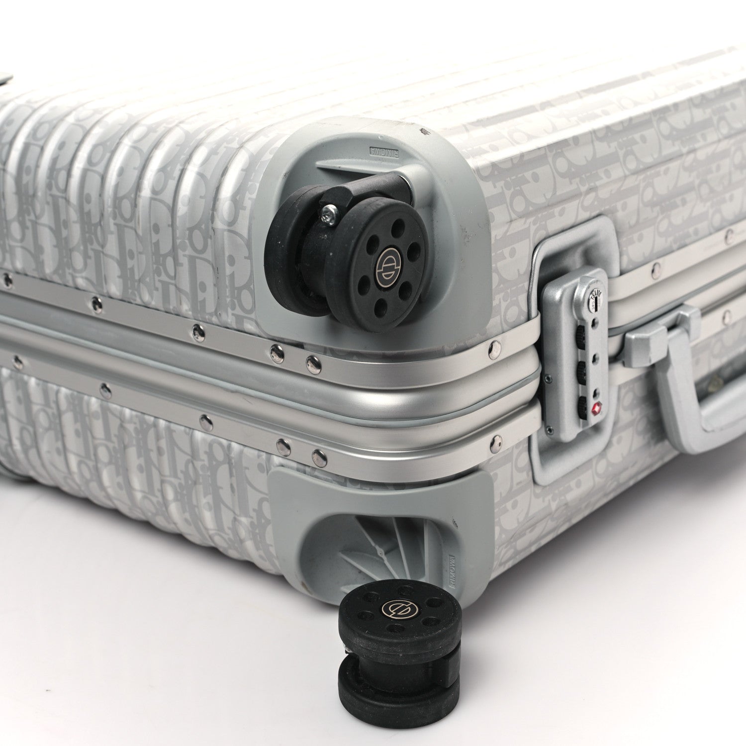 Christian Dior X RIMOWA Aluminum Gradient Cabin Luggage Silver 9 of 12
