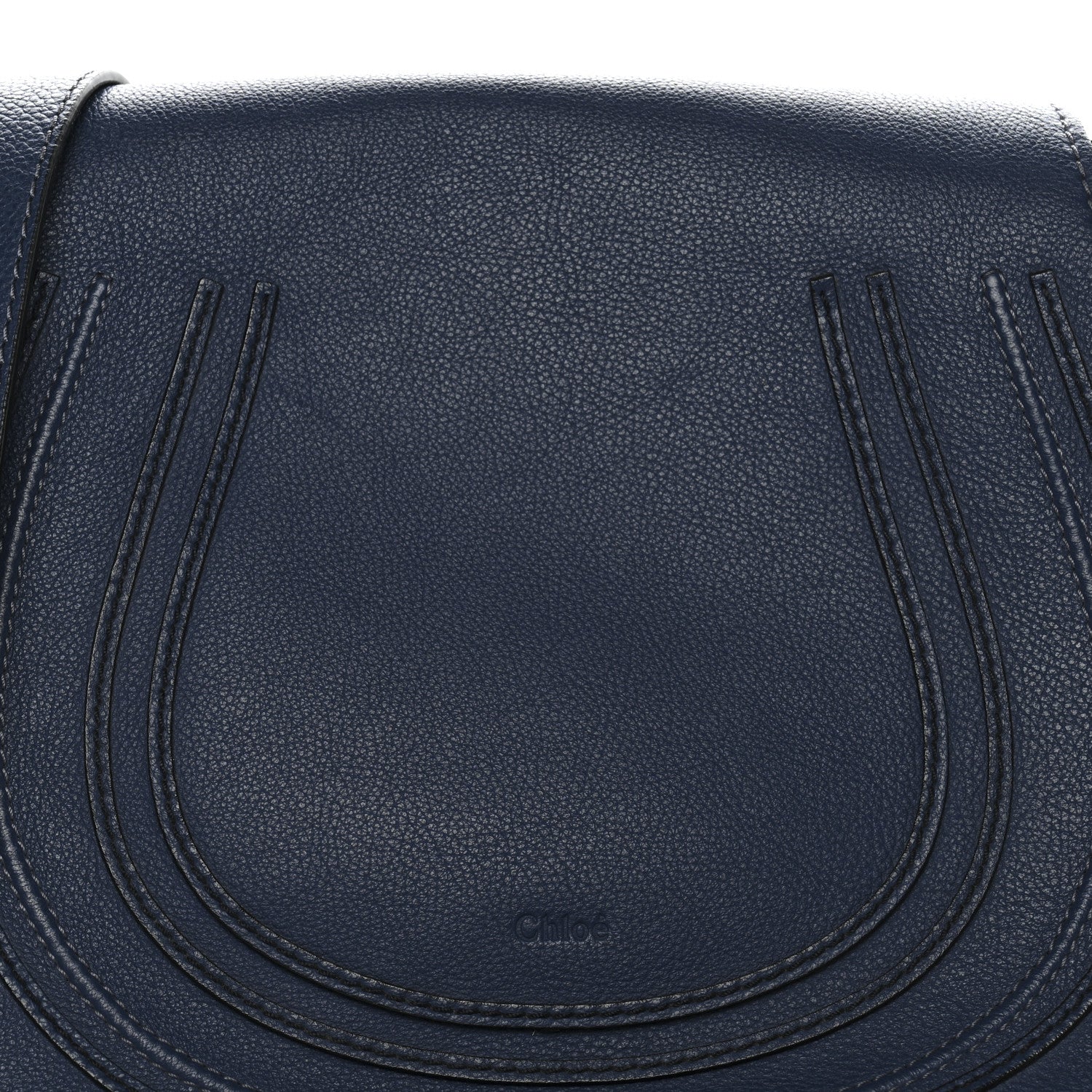 Chloe Calfskin Medium Marcie Round Crossbody Bag Navy 7 of 9