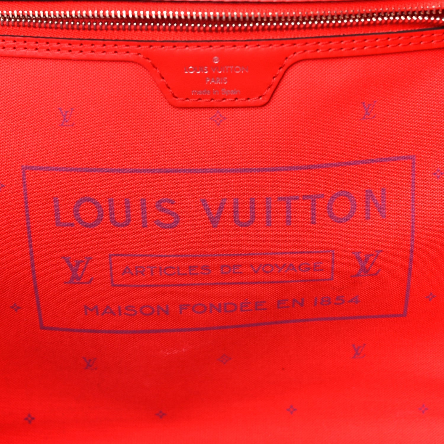 Louis Vuitton Monogram Escale Neverfull MM Rouge 7 of 11