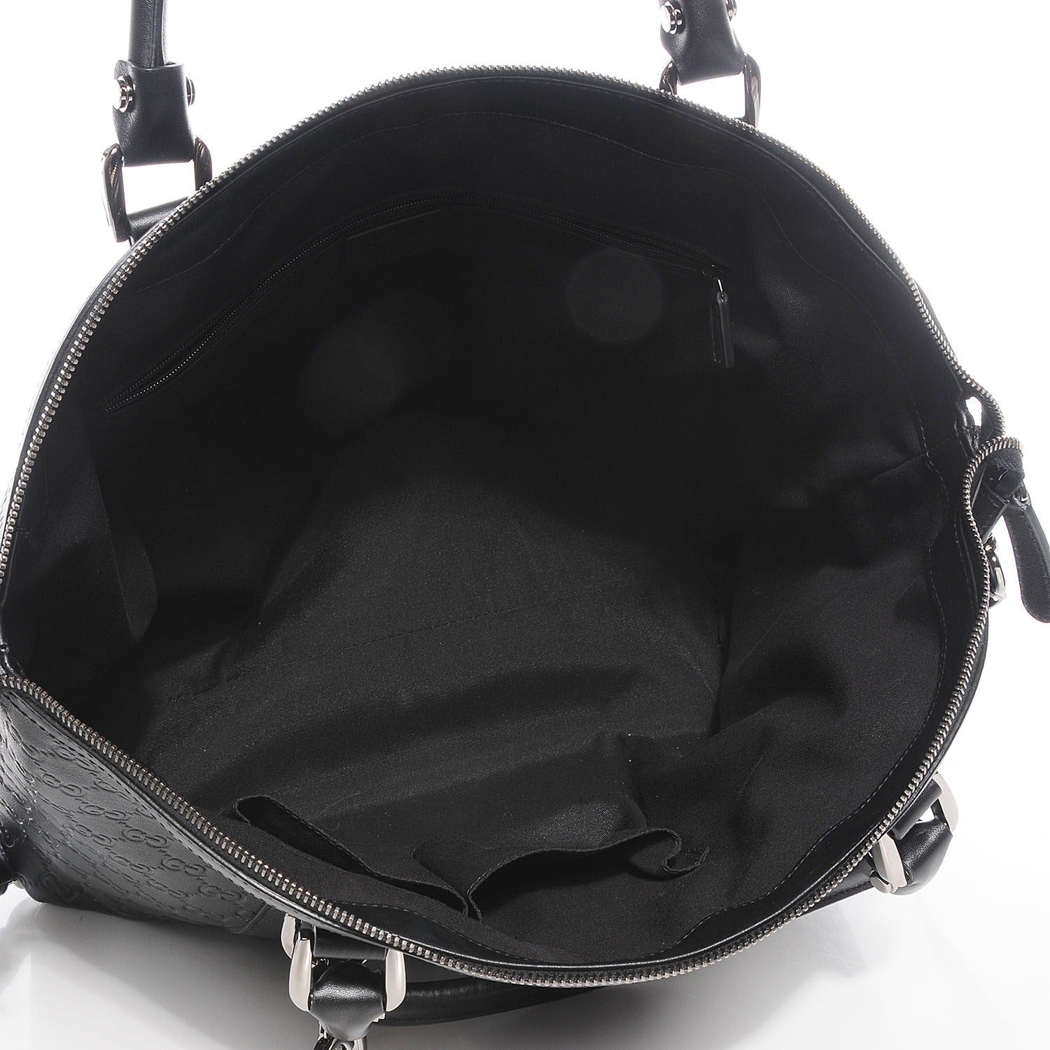 Gucci Guccissima Large GG Charm Convertible Dome Satchel Black 5 of 7
