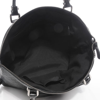 Gucci Guccissima Large GG Charm Convertible Dome Satchel Black 5 of 7
