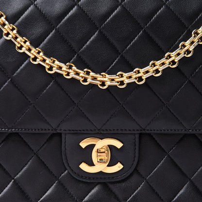 Chanel Lambskin Quilted Medium Double Flap Bijoux Chain Black 8 of 12