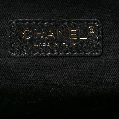 Chanel Mixed Fibers Calfskin Striped Medium Deauville Tote Black 6 of 11