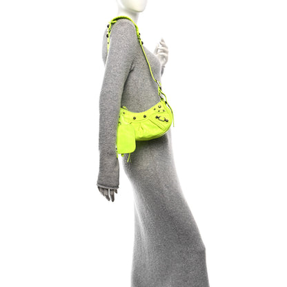 Balenciaga Agneau Arena Le Cagole Shoulder Bag XS Fluo Yellow 2 of 10