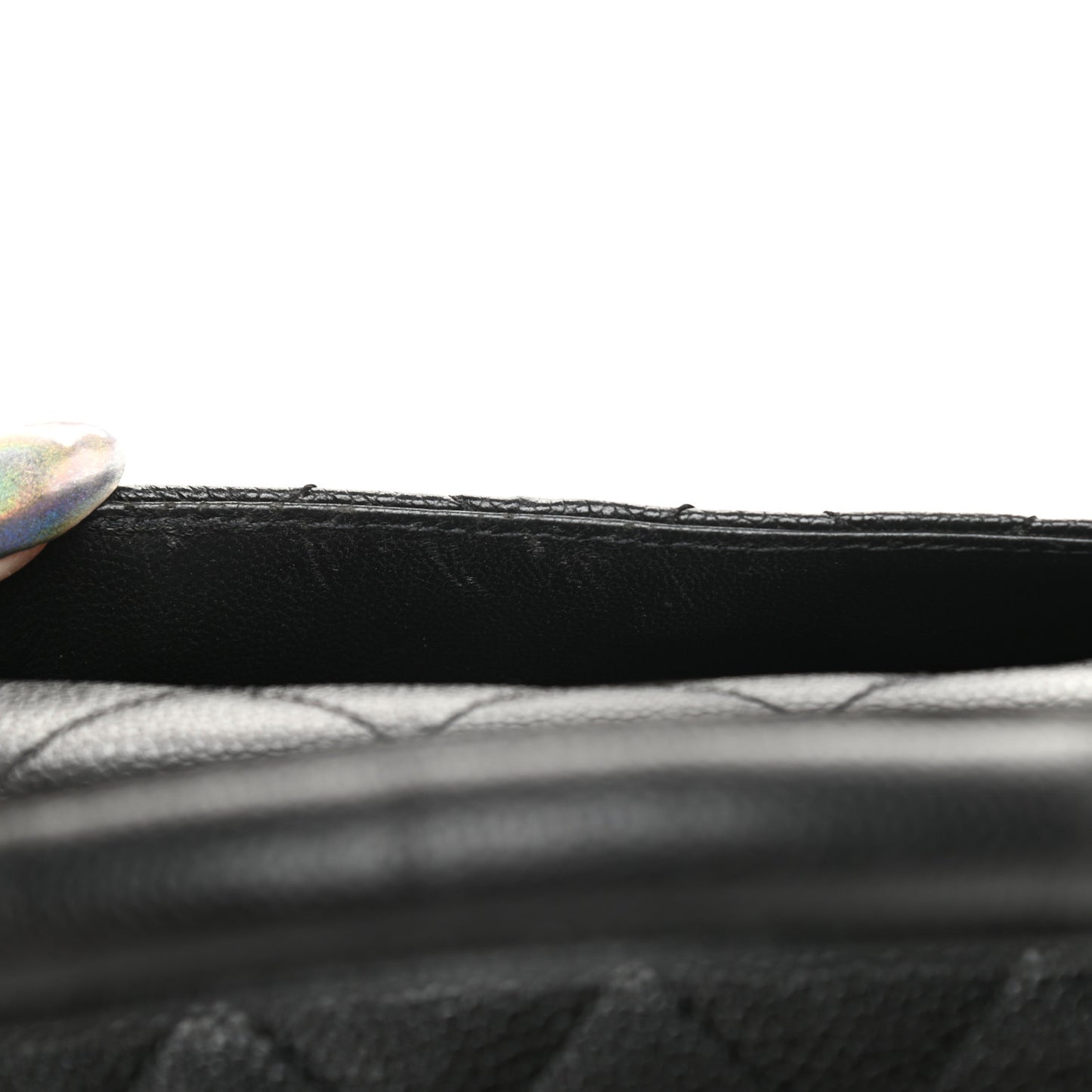 Caviar Quilted Jumbo Kelly Flap Black