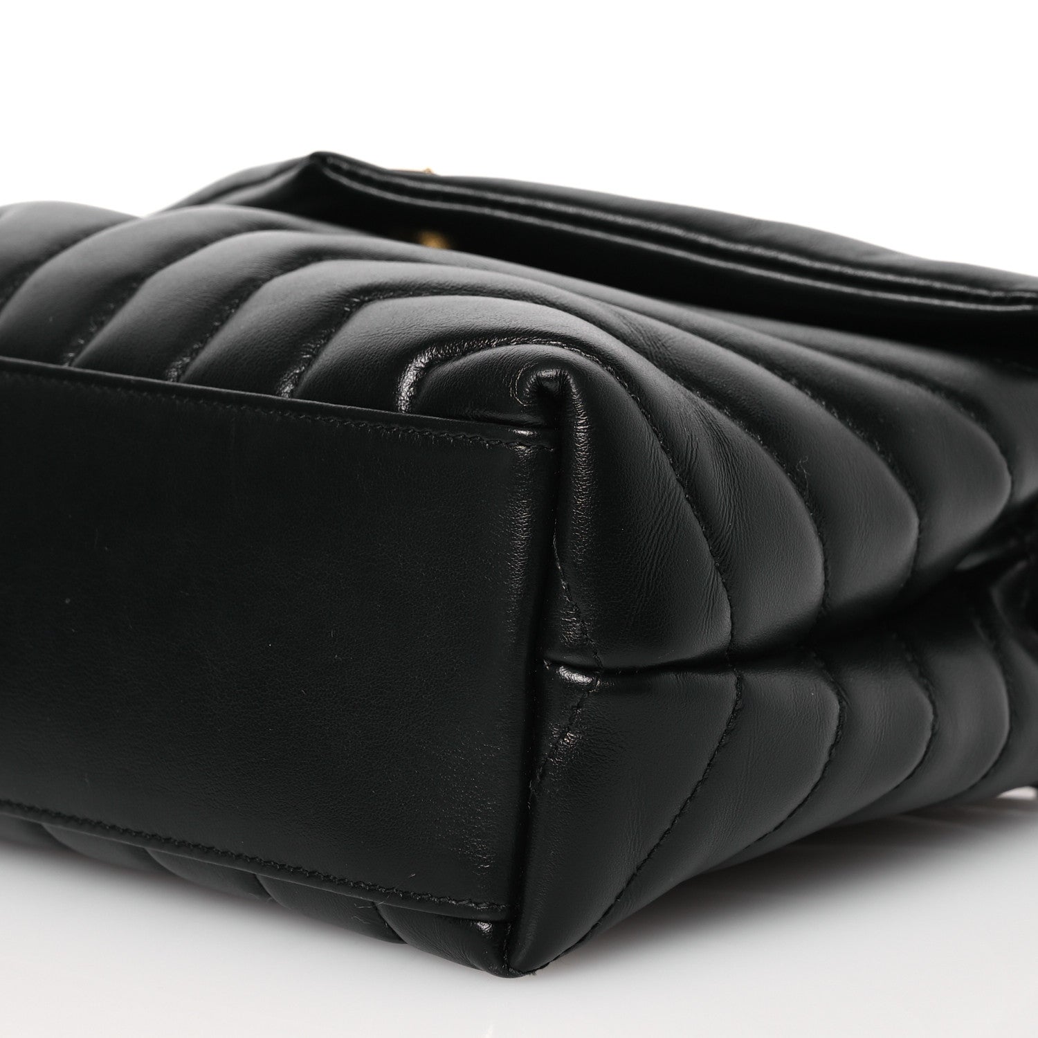 Saint Laurent Calfskin Y Quilted Monogram Small Loulou Chain Satchel Black 10 of 13