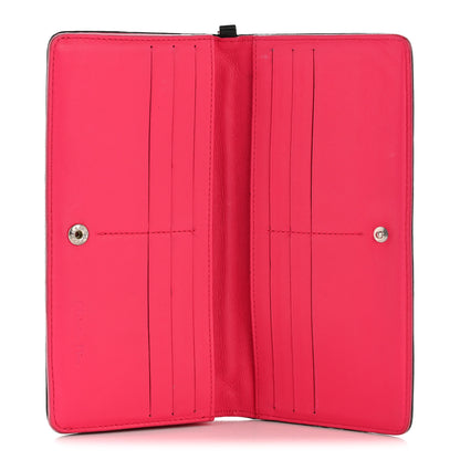 Christian Dior Lambskin Cannage Bi-Color Lady Dior Flap Card Holder Black Pink 5 of 12