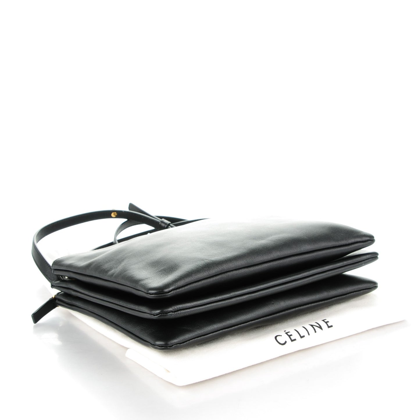Lambskin Large Trio Crossbody Bag Black