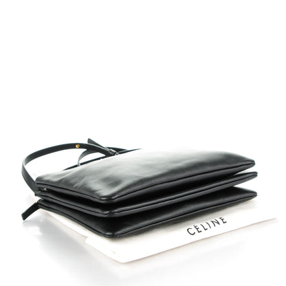 Celine Lambskin Large Trio Crossbody Bag Black 4 of 7