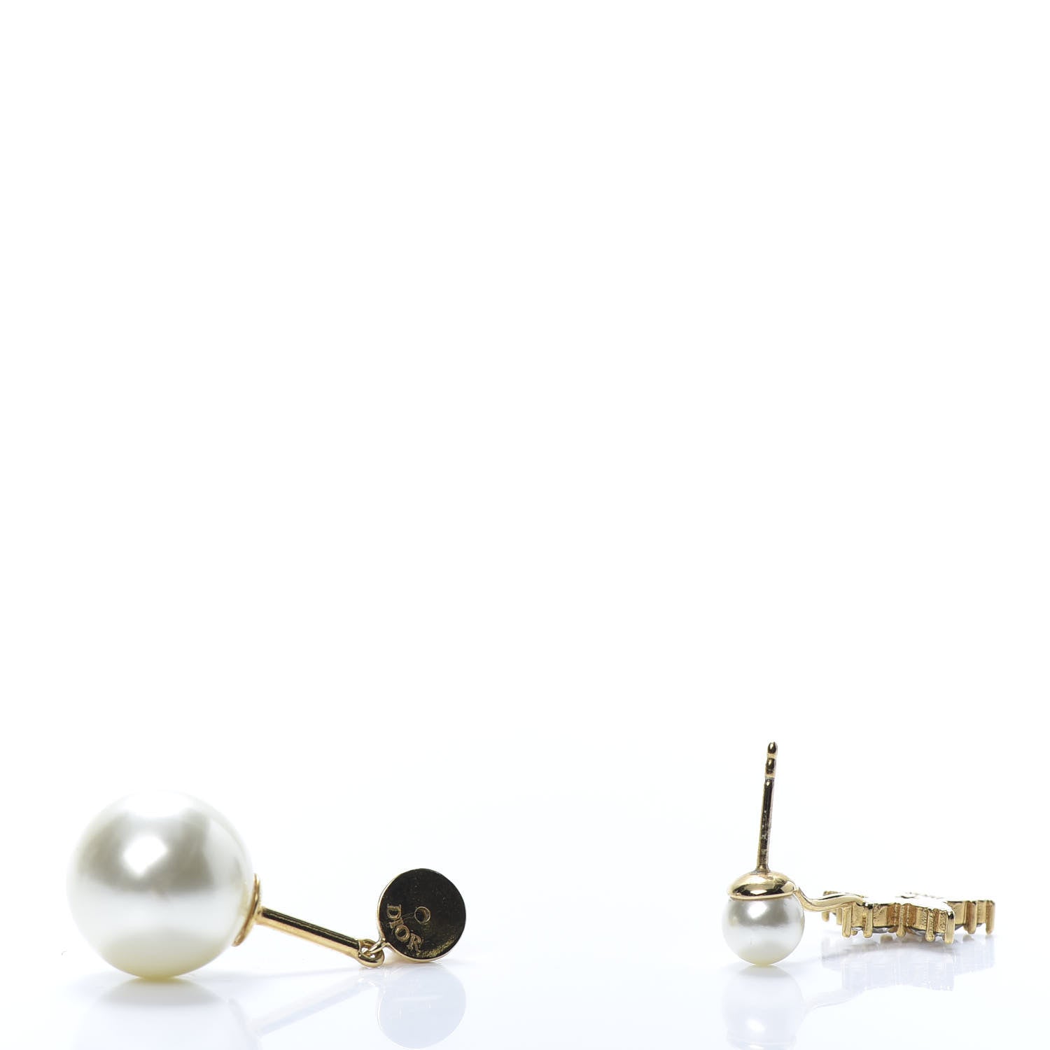 Christian Dior Pearl Crystal My ABCDior Tribales Etoile Earring Gold 3 of 4