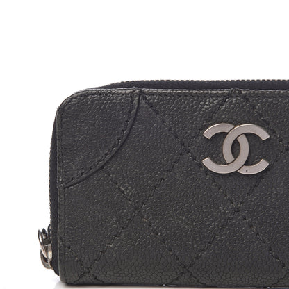 Chanel Caviar Outdoor Ligne Zip Coin Purse Wallet Black 11 of 15