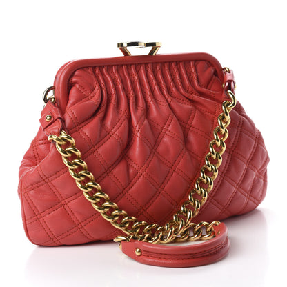 Marc Jacobs Calfskin Quilted Little Stam Red 3 of 10
