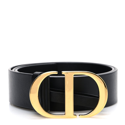 Christian Dior Calfskin 30 Montaigne 35mm Belt 80 32 Black 1 of 6